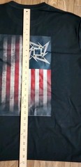 Metallica T-Shirt Men’s Sz Large American Flag Menacing Skull Rock Band Tee
