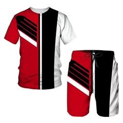 New Men’s Sets 3d Tracksuit Summer Fashion Clothes for Man Tshirt Shorts 2 Piece