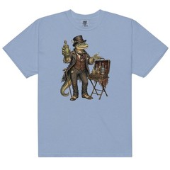 Reptilian Snake Oil Salesman Comfort T-Shirt Lizard Man Carnival Art Tee S-4XL