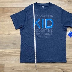 Way To Celebrate Mens Fathers Day Favorite Kid T-Shirt Size XL (46-48) Blue