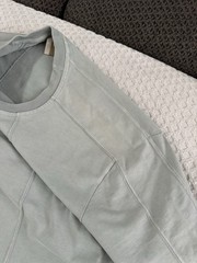 KITH Garment Dyed Paneled Tee T Shirt Light Indigo Blue Size XL SS20 Cotton