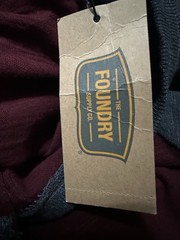 Foundry 3XL Henley Shirt Burgundy Gray Raglan Long Sleeve Big Tall NWT
