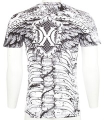 XTREME COUTURE by AFFLICTION White ANATOMY Short Sleeve Slim Fit Y2K T-shirt NWT