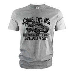 Men’s Funny Camel towing T-shirt double meaning innapropriate tee shirt
