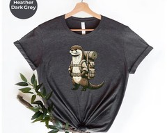 Hiking Otter Funny Nature Comfort Tee Animal Lover Wildlife