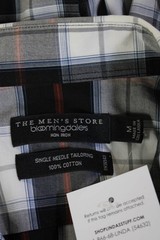 The Men’s Store at Bloomingdale’s Men Black Plaid Button-Up Long Sleeve Size M