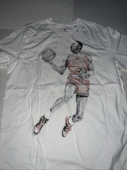 Nike Jordan Dot Graphic Jumpman Men’s White T-Shirt Sz XL FZ1936-100 Bred