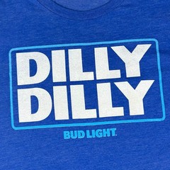 Brew City Dilly Dilly Bud Light T-Shirt Short Sleeve Tee Royal Blue Mens Size M