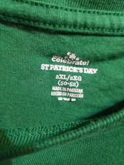 Way to Celebrate St Patricks Day Mens Shirt Size 2XL Green Graphic Short Sleeve