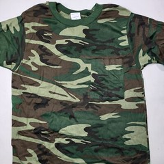 Vintage NWT Woodland Camouflage T Shirt Single Stitch Medium Regular
