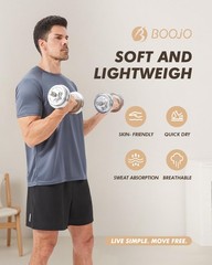 Workout Mens Shirts – Casual Light Grey Quick Dry Moisture Wicking T-Shirts C…