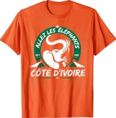 Ivory Coast Pride Cote D’Ivoire Heritage Elephant Flag T-Shirt