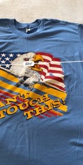 Single Stitch Can’t Touch This Vtg Graphic T-shirt Eagle Flag Jet Size Xl NWOT