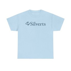 Silverts T-Shirt Blue Senior Care Adaptive Clothing Brand Logo Tee
