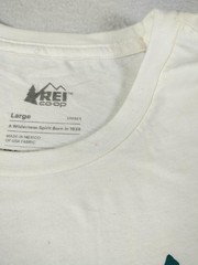 REI Co-op Shirt Mens Large White Retro Opt Outside Graphic Long Sleeve Tagless