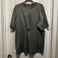 rei co-op Men’s Large Heather Green Graphic Cactus Tee Performance Shirt