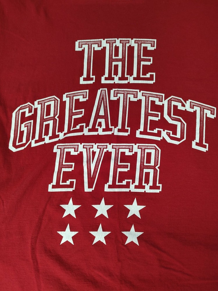 Air Jordan T Shirt ‘THE GREATEST EVER’ Mens Size Medium Red See Photos