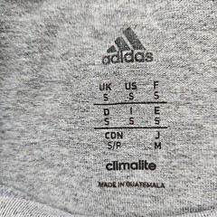 Adidas Men’s Size Small Gray Long Sleeve Performance T-Shirt Soccer