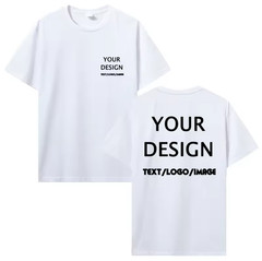 Custom Personalized Printed T-Shirt Logo Text Oversized Cotton Work Tee
