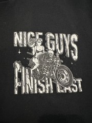 Assholes-Live-Forever T-Shirt Nice Guys Finish Last Biker Graphic Large Black