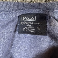 VTG Polo Ralph Lauren Mens XL Heathered Blue Crewneck T-Shirt Red Pony Logo