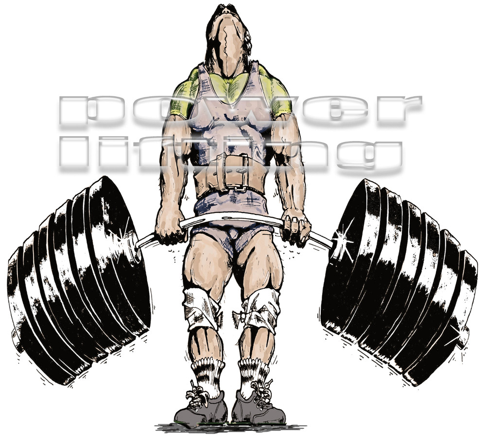 NEW POWER LIFTING : “DTG” PRINT On 100% COTTON WHITE T-SHIRT 2XX