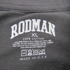 DENNIS RODMAN T-SHIRT Black Double Side Print Men’s XL Made in USA