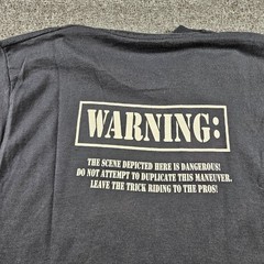 Vintage Screen Stars Best Shirt Mens Medium Black Arctic Cat Warning Graphic 90s