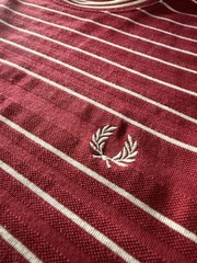 Fred Perry men’s casual T-shirt cotton striped red M2534 size XS