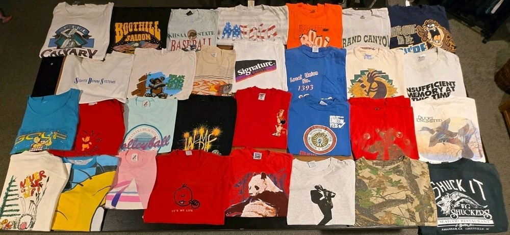 Wholesale Lot of 30 Vintage Mix Short Sleeve T Shirts Single Stitch Sz S-2XL