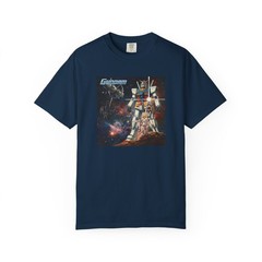Gundam Retro Mecha Robot Space Scene T-Shirt | Gundam Sci-Fi Illustration tee
