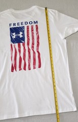 Under Armour Men’s UA Freedom Flag T-Shirt Short Sleeve Tee White Size XL
