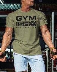 068. GYMISH Funny Workout Gym T-Shirt for Men