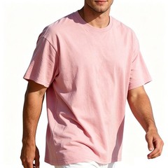 Spring Autumn Wear Men Cotton T-shirt Soft Hand Feel Moderate Elasticity