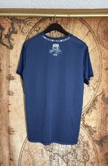 Mens Short Sleeve T-Shirt STAR WARS On Front Blue Camo Licensed Mad Engine EUC