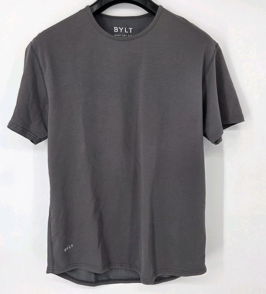 Bylt Basics Drop Cut LUX Short Sleeve Crew Tee Shirt Men’s Large Gray