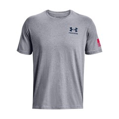 Under Armour 1370810 Men’s UA Freedom Flag T-Shirt, Steel Light Heather, Small