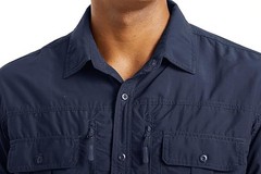Mens Long Sleeve Cargo Shirt Sun Protection Outdoor Hiking Quick Dry Work Shirts