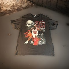 Y2k Michael Jordan Graphic T-shirt 100% Cotton Black Size Large