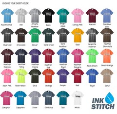 Ink Stitch Unisex Design Your Own Custom Printed Cotton T-shirts