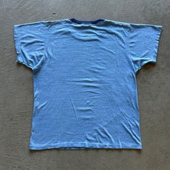 Vintage 60s Fruit Of The Loom Blank Shirt Size Large Blue Two Tone Navy