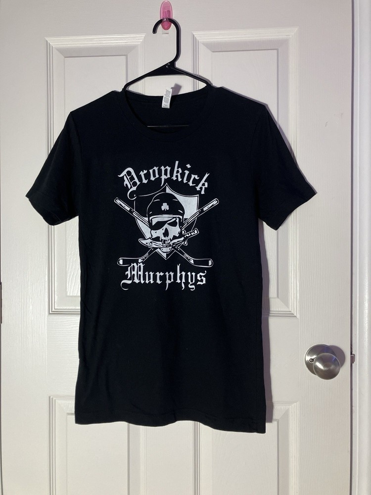 Adult Small Bella + Canvas Black Dropkick Murphys Punk Rock Pirate Logo T-Shirt