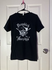 Adult Small Bella + Canvas Black Dropkick Murphys Punk Rock Pirate Logo T-Shirt