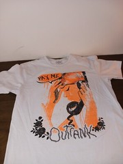OUTRANK “PAY ME, CRYING” Men’s Medium White TSHIRT Orange/Blk Graphic, Money 💰
