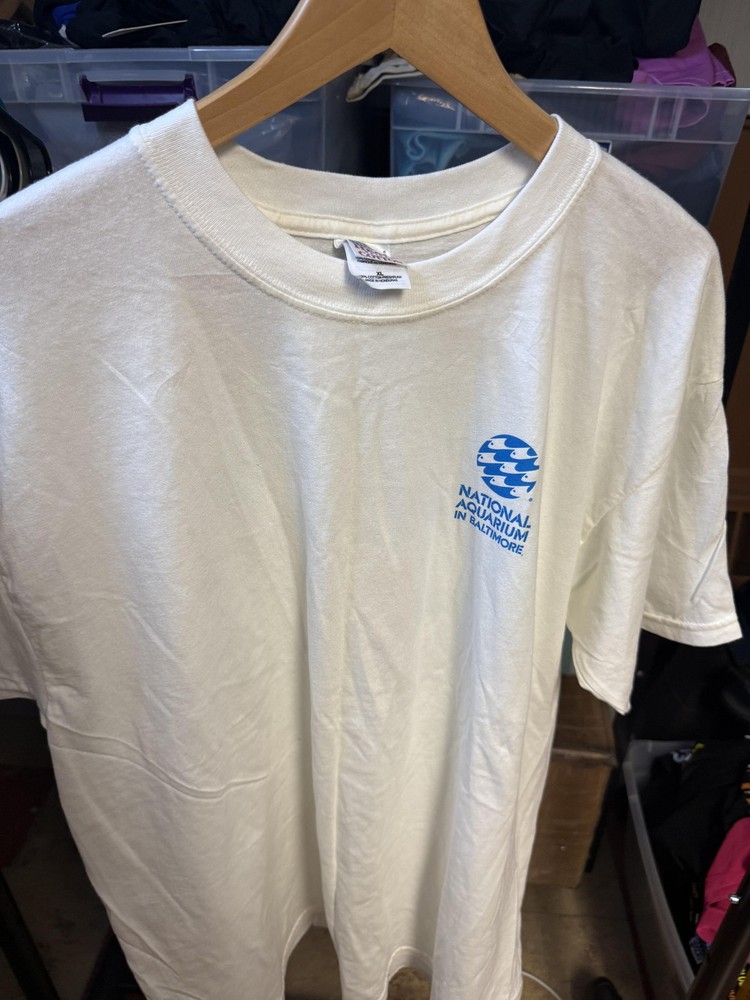 National Aquarium Baltimore Shirt Mens XL White Marine Wildlife Tee T-Shirt