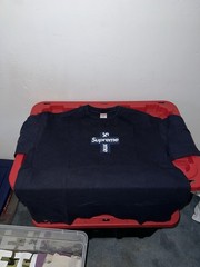 Supreme Cross Box Logo T-shirt Navy XL