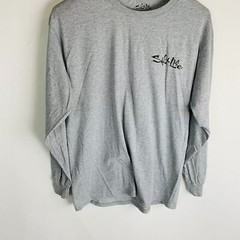 New Salt Life Mens Large T-Shirt Bait & Destroy Graphic Long Sleeve Gray NWT