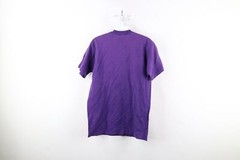 Vintage 90s Streetwear Mens Medium Faded Blank Pocket T-Shirt Purple Cotton USA