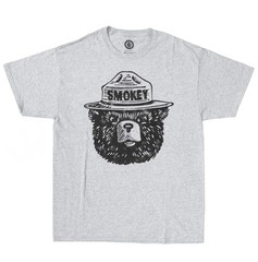 Smokey the Bear Adult Unisex Heather Gray T-Shirt Sz. Large