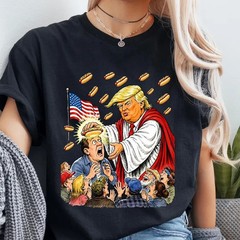 Trump Hotdog Jesus Shirt, Funny Political Satire Tee, Trump Meme Gift shirt